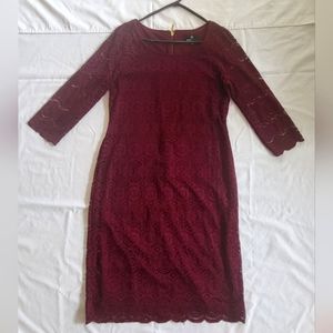RONNI NICOLE Burgundy lace dress, size L